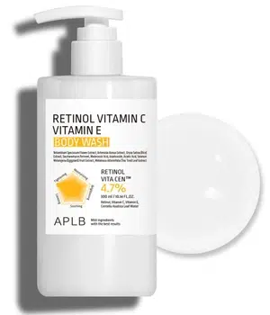 APLB Gel Douche Éclat et Lissant au Rétinol Vitamine C et E 300 ml – Image 3