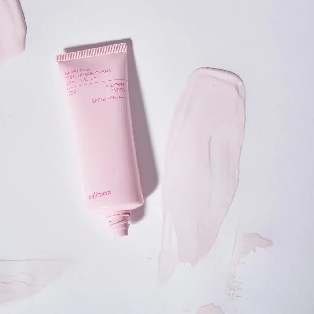 Celimax Heart Pink Tone Up Spf50 Crème Solaire Teintée Rose Éclat et Hydratante 40ml – Image 3