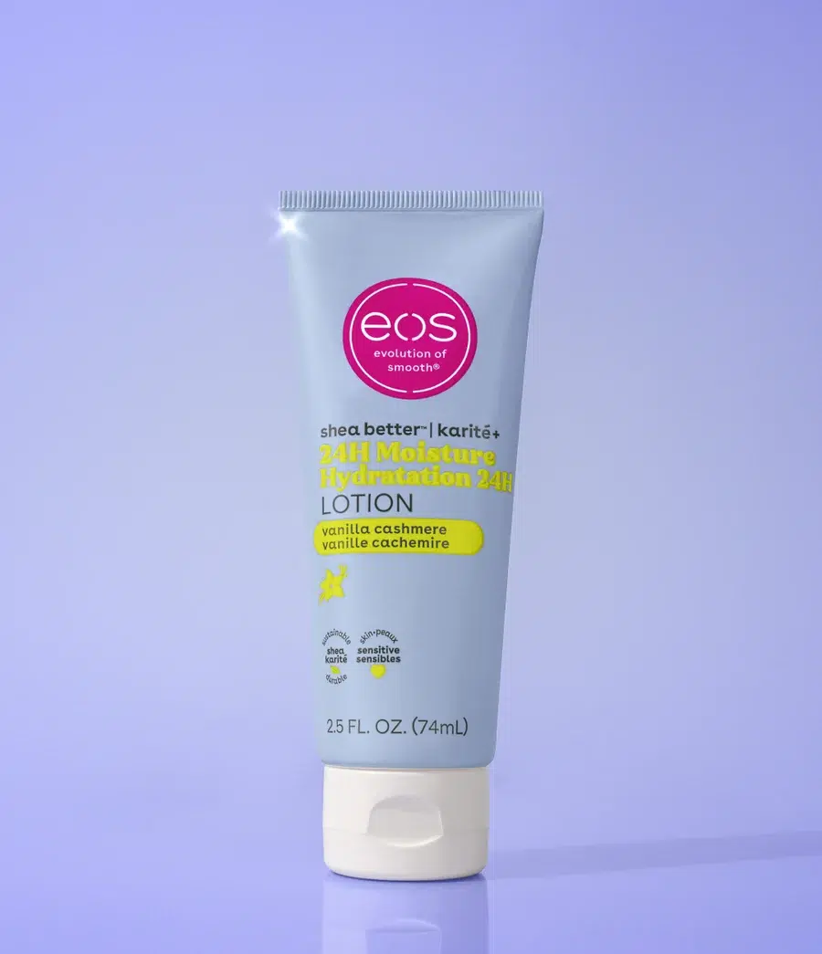 EOS Shea Better Vanilla Cashmere Lait Corps Hydratant 24H Format Voyage 74 ml – Image 2