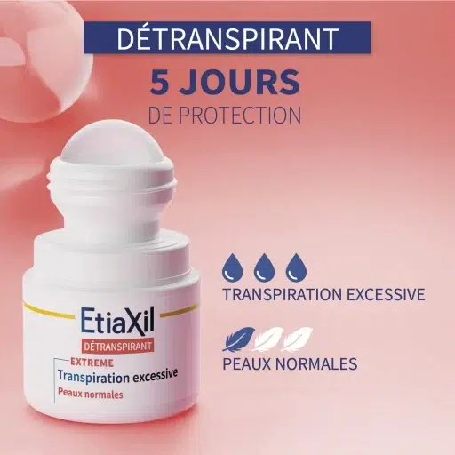 Etiaxil Détranspirant Aisselles Peaux Normales Roll On Anti Transpiration Extrême 15 ml – Image 2