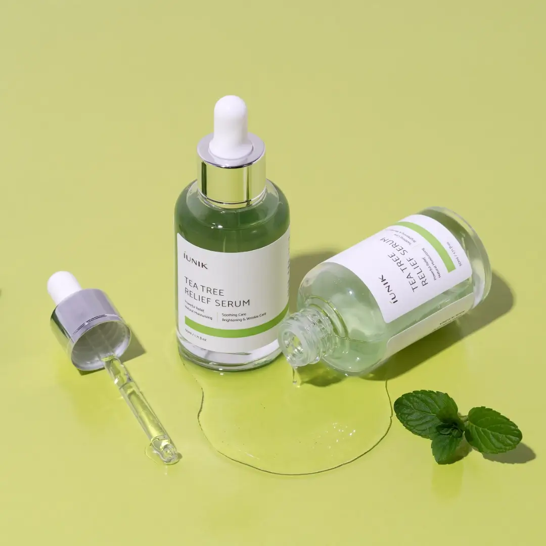 IUnik Sérum Visage Arbre à Thé Hydratant et Anti-Imperfections Peaux Sensibles 50 ml – Image 2