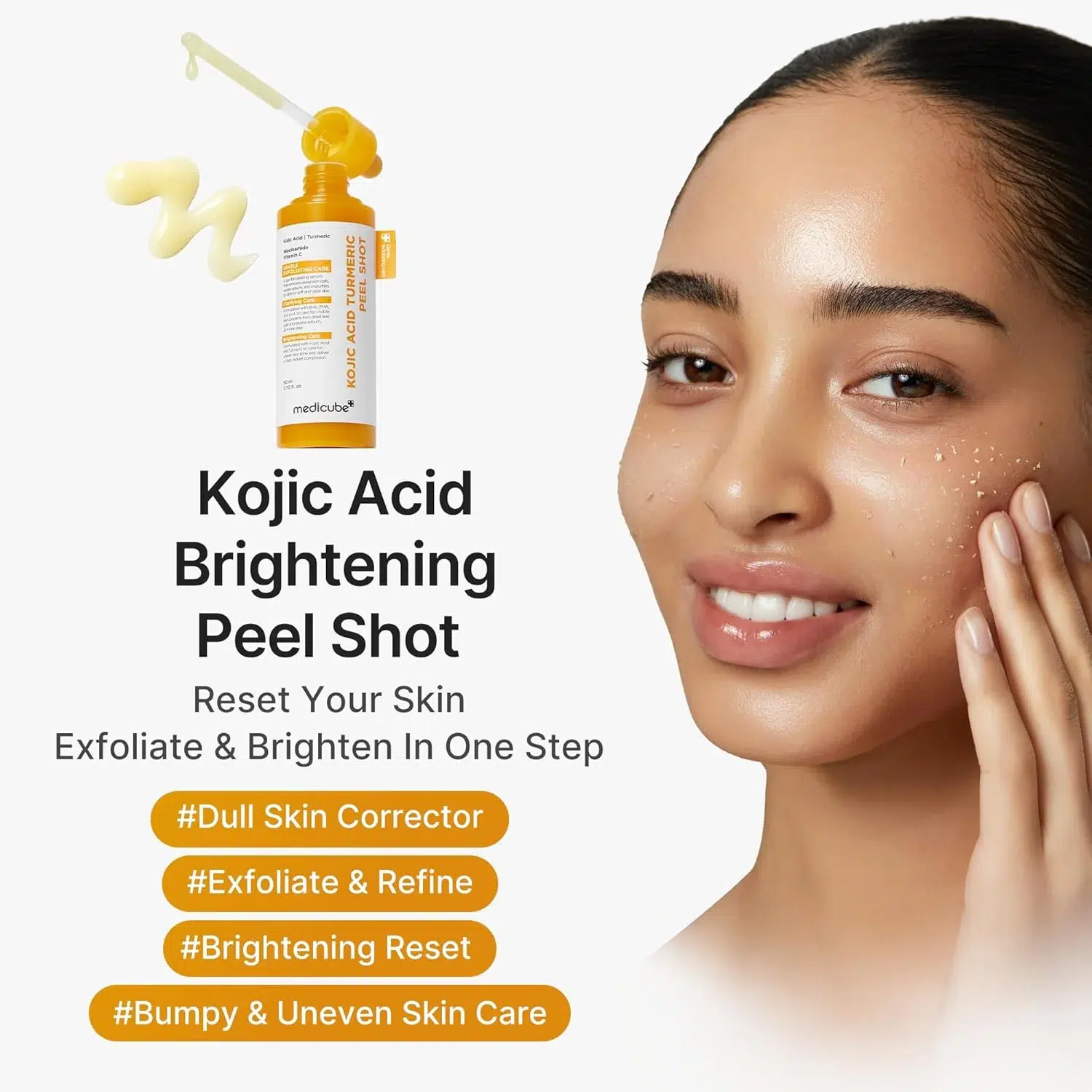 Medicube Sérum Exfoliant à l’Acide Kojique et Curcuma Éclat Teint Uniforme 80 ml – Image 2