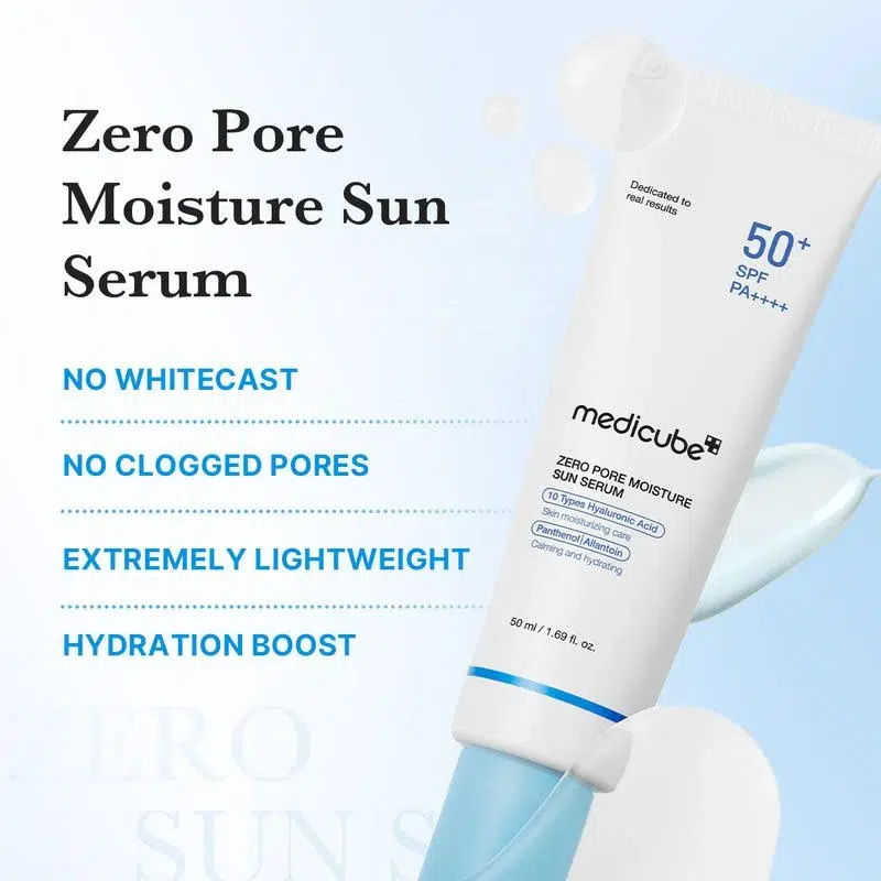 Medicube Zero Pore Sérum Solaire Spf50+ Hydratant Anti Brillance et Affinant les Pores 50ml – Image 4