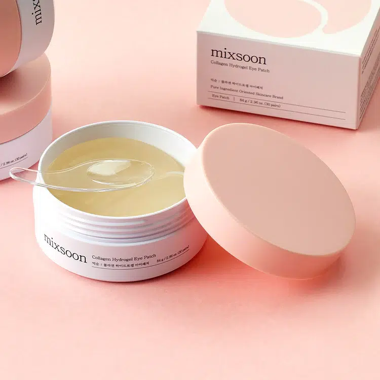 Mixsoon Patchs Hydrogel Contour des Yeux au Collagène Soin Éclat Hydratation et Élasticité 30 Paires – Image 4