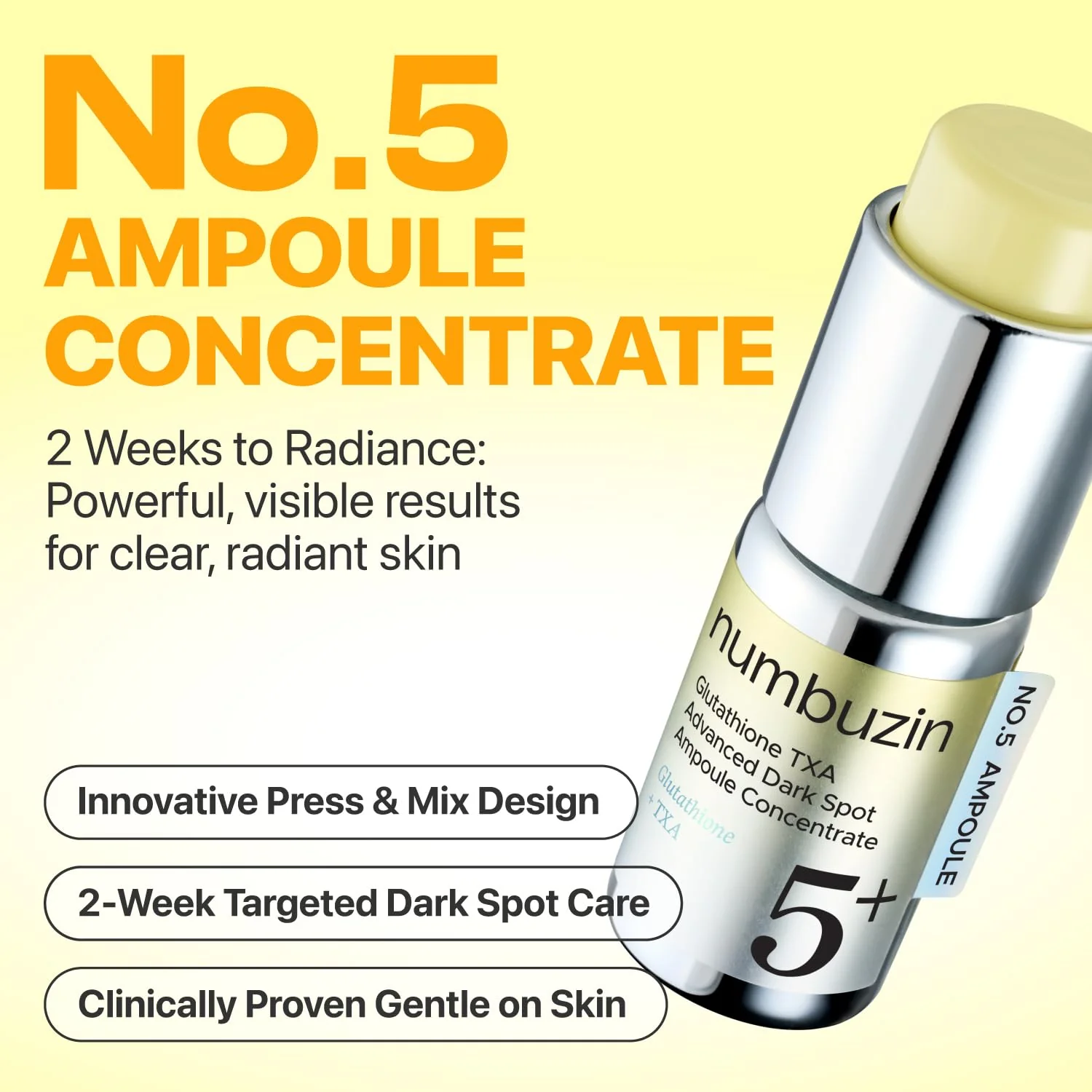 Numbuzin No.5 Ampoule Concentrée Anti Taches au Glutathion et Acide Tranexamique 10.7g – Image 2