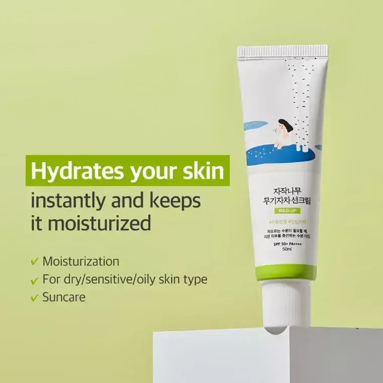 Round Lab Birch Juice Crème Solaire Minéral Apaisante Spf50+ au Sève de Bouleau 50 ml – Image 3