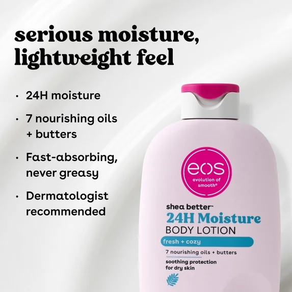 EOS Shea Better 24H Lait Corps Hydratant Fresh et Cozy au Beurre de Karité Vitamine E 473 ml – Image 5