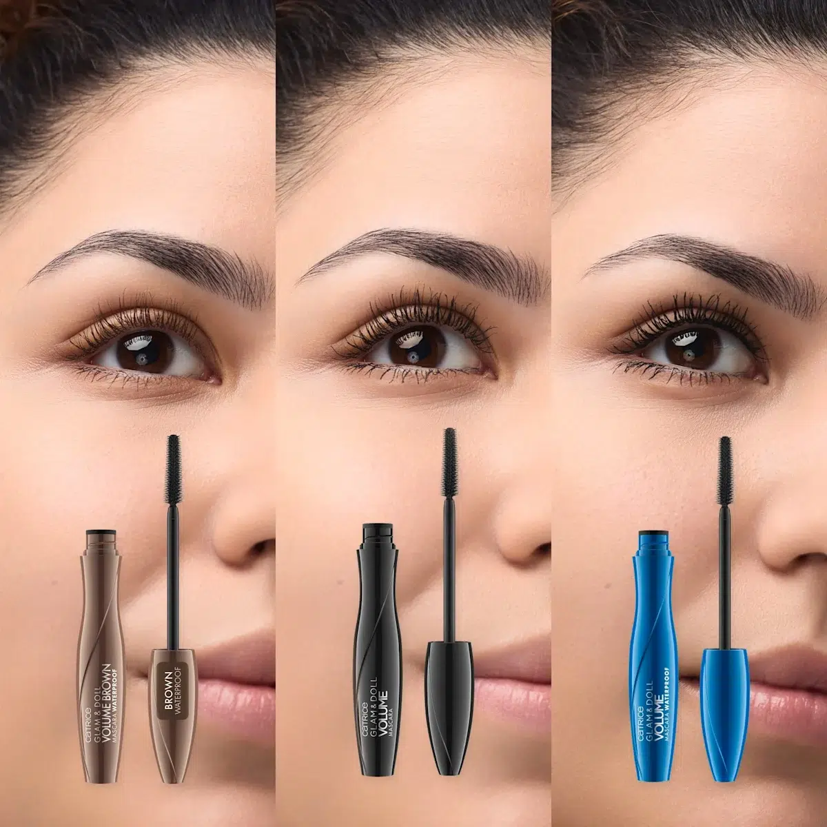 Catrice Glam et Doll Volume Coffret 3 Mascaras Noir et Brun Waterproof 3x10ml – Image 3