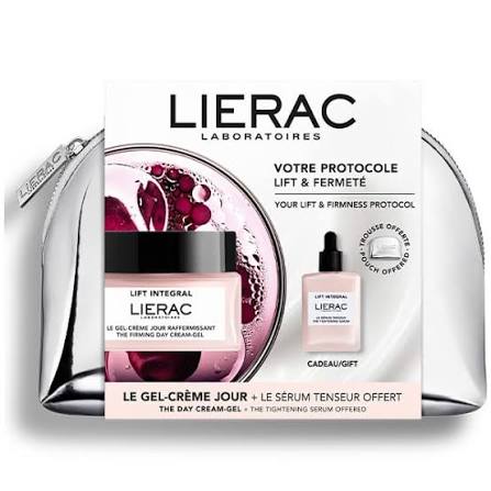 Lierac Coffret Gel Crème De Jour Raffermissant 50 ml+Sérum Tenseur 15ml+Une Trousse De Beauté