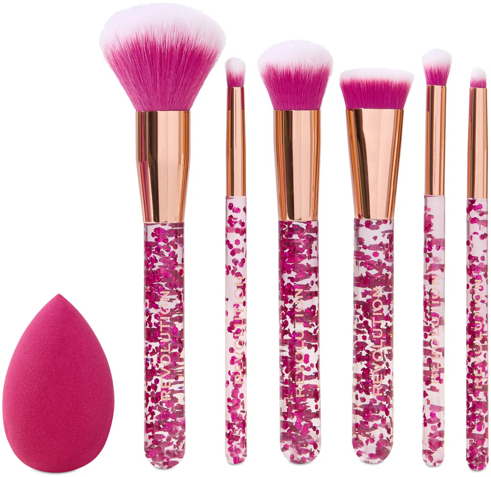 Makeup Revolution Full Look Coffret Maquillage 7 Accessoires : 6 Pinceaux + 1 Éponge – Image 2