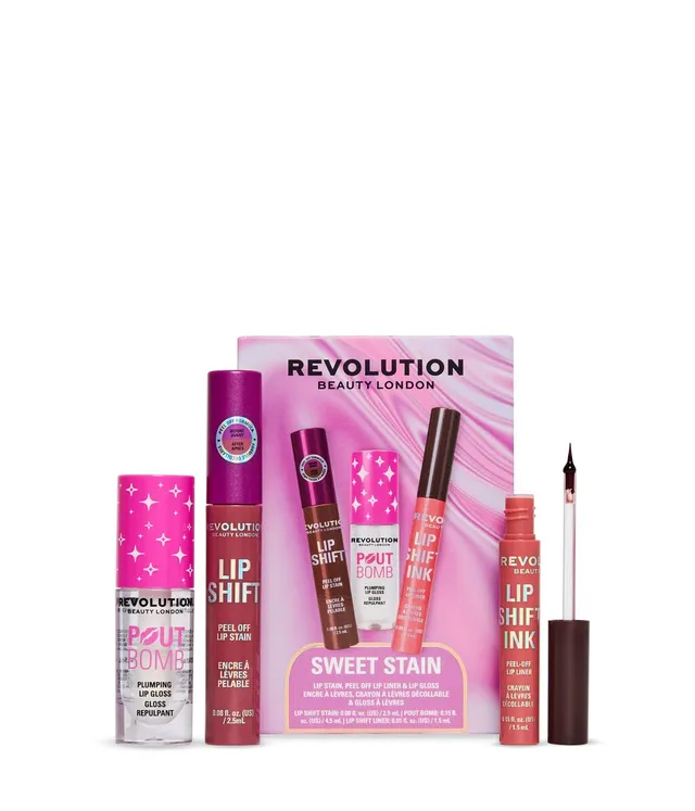 Makeup Revolution Sweet Stain Lip Trio Coffret 3 Produits Lèvres Encres 2.5 ml + Crayon 1.5 ml + Gloss 4.5 ml – Image 3