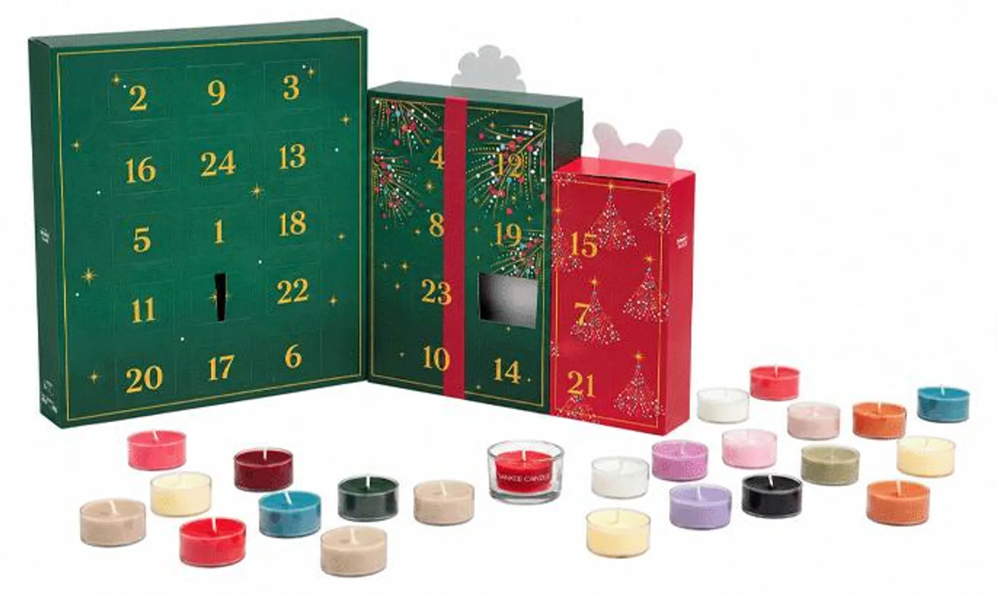 Yankee Candle Magical Christmas Moments Calendrier de l’Avent 24 Bougies Parfumées + Bougeoir – Image 2